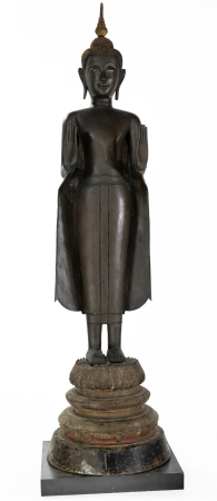 Stamp of Feldman International Auctions » Art d'Orient & d'Extrême-Orient / Asian & Oriental Art Laos. Statue de Bouddha Shakyamuni probablement XVII-XVIIIème