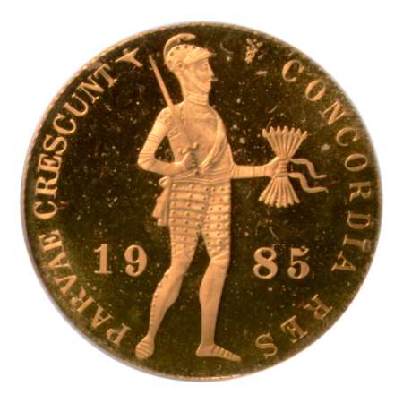 Netherlands, Juliana gold ducat, 1985, 3.45 g.