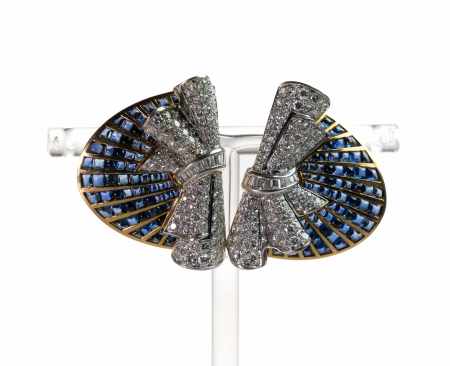 Stamp of Feldman International Auctions » Bijoux - Haute Joaillerie / Jewellery CLIPS D’OREILLES