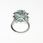 Stamp of Feldman International Auctions » Bijoux - Haute Joaillerie / Jewellery Bague tourmaline Paraiba et diamants   Ornée d'une