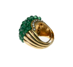 Stamp of Feldman International Auctions » Bijoux - Haute Joaillerie / Jewellery BAGUE GODRONS EN OR JAUNE 750ornée de de quatre lignes