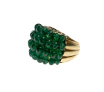 Stamp of Feldman International Auctions » Bijoux - Haute Joaillerie / Jewellery BAGUE GODRONS EN OR JAUNE 750ornée de de quatre lignes