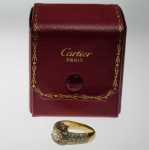 Stamp of Feldman International Auctions » Bijoux - Haute Joaillerie / Jewellery BAGUE en or jaune 750 sertie d'un diamant taille cœur.