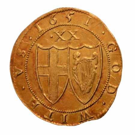 Great Britain, Commonwealth Gold Unite (20/-), 1651, Au 9.04 g.