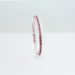 Stamp of Feldman International Auctions » Bijoux - Haute Joaillerie / Jewellery Bracelet en or blanc 750 serti de 51 rubis Birmans