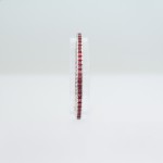 Stamp of Feldman International Auctions » Bijoux - Haute Joaillerie / Jewellery Bracelet en or blanc 750 serti de 51 rubis Birmans