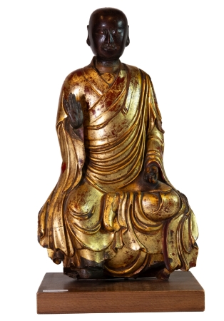 Stamp of Feldman International Auctions » Art d'Orient & d'Extrême-Orient / Asian & Oriental Art STATUE D'UN LUOHAN