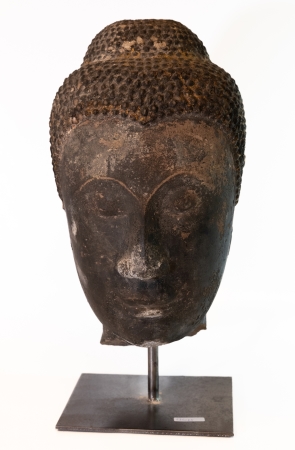 Stamp of Feldman International Auctions » Art d'Orient & d'Extrême-Orient / Asian & Oriental Art Tête de Bouddha Shakyamuni, Thaïlande, Ayutthaya, probablement