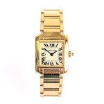 Stamp of Feldman International Auctions » Montres / Watches MONTRE BRACELET CARTIER EN OR JAUNE 750 "TANK FRANCAISE"