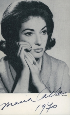 Stamp of Feldman International Auctions » Livres, Manuscrits & Partitions / Books, Manuscripts & Music MARIA CALLAS, PHOTOGRAPHIE SIGNÉE