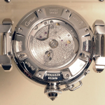 Stamp of Feldman International Auctions » Montres / Watches CARTIER PASHA Diamants. Montre en or blanc 750