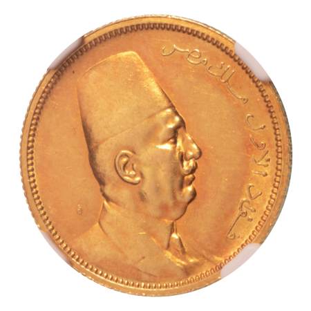 Egypt King Fuad I 100 pi. AH 1340/1922, Au 8.5 g.