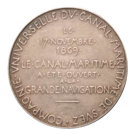 Egypt, medals, 1869, silver medallion, opening of Suez Canal.
