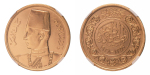 Stamp of Coins » Africa » Egypt Egypt King Farouk I 500 pi. AH 1357/1938, Royal Wedding, Au 42.5 g.