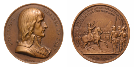 Stamp of Coins » Africa » Egypt Egypt/France, medals, First Republic, Napoleon by the Pyramids, 40 g.