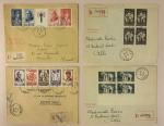 Stamp of France » Collections 1914-1948, bel ensemble d'environ 30 lettres semi-modernes