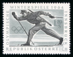 Stamp of Olympics » 1964 Innsbruck Austria: 1964 Innsbruck 1.20S with gold omitted, mint n.h.
