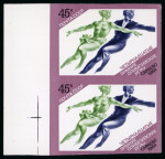 Stamp of Olympics » 1984 Sarajevo Soviet Union: 1984 Sarajevo 10k speed skating and 45k ice skating imperf. marginal pairs, mint n.h.