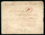 Stamp of Russia 1857 Russian stamped envelope 1848 10 (+1) k, sent to England