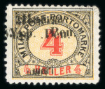 Stamp of Ukraine » Western Ukraine 1919 Western Ukraine, overprint on Bosnia portomarken, ovpt. on 4 h