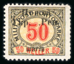 Stamp of Ukraine » Western Ukraine 1919 Western Ukraine, overprint on Bosnia portomarken, ovpt. on 50 h