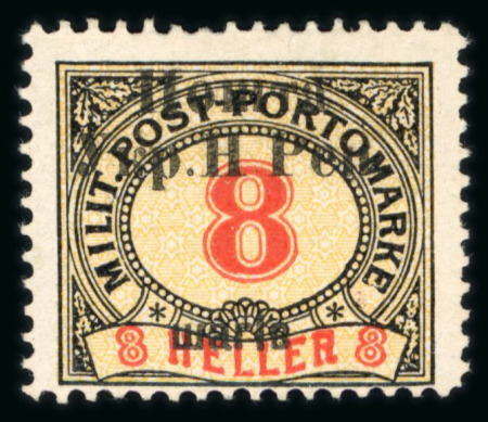 Stamp of Ukraine » Western Ukraine Western Ukraine, overprint on Bosnia portomarken, ovpt. on 8 h