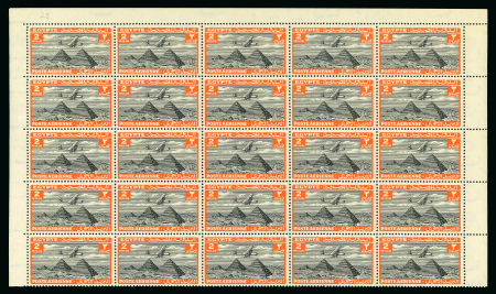 Stamp of Egypt » Collections 1933-43 Airmail definitives, large stock in folder, complete sheets and large multiples