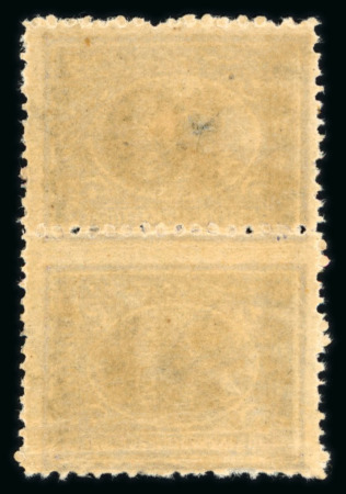 1879 Provisional Surcharge issue, 10pa on 2 1/2pi violet, perf. 12 1/2, vertical pair
