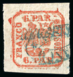 Stamp of Romania » United Principalities 1862-1864 6pa orange yellow, attractive specialised assembly