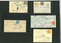 Stamp of Romania » King Carol 1871 - "With Beard" Imperforate 5b to 25b attractive group twenty four covers and or postal receipts,