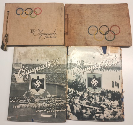 Stamp of Olympics » 1936 Berlin » Postcards & Photographs 1936 Berlin, two photo albums  and both volumes of "Olympia 1936" cigarette card books