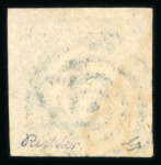 Stamp of Denmark 1851, Denmark 2 RBS blue Ferslew printing, a very attractive copy with wide and well-balanced margins