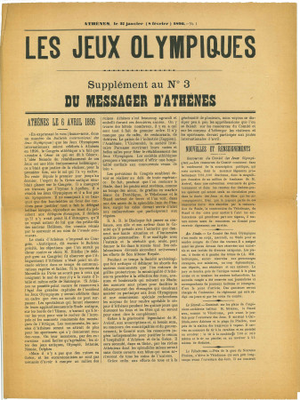 Stamp of Olympics » 1896 Athens » Memorabilia "Les Jeux Olympiques / Du Messager d'Athènes" newspapers published by the International Olympic Committee, numbers 1-15