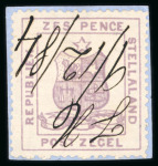 Stamp of Bechuanaland » Stellaland 1884 Stellaland 6d lilac-mauve, SG 4, on piece with pen cancellation