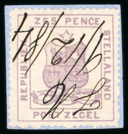 Stamp of Bechuanaland » Stellaland 1884 Stellaland 6d lilac-mauve, SG 4, on piece with pen cancellation