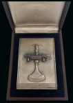 Stamp of Olympics » 1964 Tokyo Olympic Cup plaquette issued by the International Olympic Committee after the Tokyo 1964 Olympics, silvered