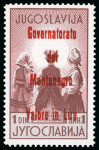 Stamp of Italy » Italian Occupations WWII » Montenegro 1942 overprinted in red, set of four mint n.h., the 50c with variety "Governat rato"