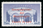 Stamp of Italy » Italian Occupations WWII » Montenegro 1942 overprinted in red, set of four mint n.h., the 50c with variety "Governat rato"