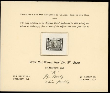 Stamp of Egypt » 1867-69 Penasson » Essays 1871 Essay of Charles Skipper: 2pi die proof in black,