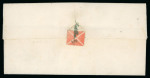 Stamp of Austria » Lombardy Venetia 1858 Lombardy-Venetia, Andreas Cross of the 5 soldi value (with minor faults), tied on back of entire