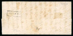 Stamp of German States » Mecklenburg Schwerin 1856 block of seven 1/4s value tied by attractive Goldberg circular on cover to Neustrelitz