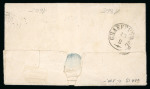 Stamp of German States » Thurn and Taxis 1862 Thurn & Taxis 2kr postal stationary cut-out used as stamp, cut to shape
