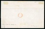 Stamp of Venezuela 1871 Venezuela Escuelas 1r rose bisect, 5th printing, on cover to Caracas