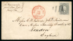 Stamp of United States 1865 United States 24c gray cover to London