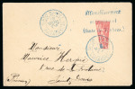 Stamp of Colonies françaises » Diégo-Suarez 1904 Madagascar, Diego Suarez, three letters with bisects of Madagascar