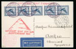 Stamp of Egypt » Airmails 1931 (Apr 9) Egypt Zeppelin Flight postcard sent from Germany to Denmark