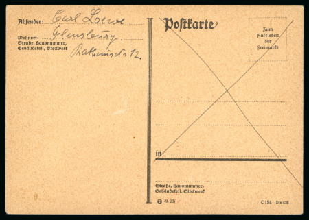 1931 (Apr 9) Egypt Zeppelin Flight card sent from Germany to Schleswig-Holstein