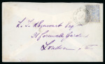Stamp of Egypt » British Forces in Egypt 1882 (Sep 26) Envelope sent to England with GB 2 1/2d blue pl.22 tied by "BRITISH ARMY POST OFFICE / EGYPT" cds