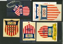 Stamp of Olympics » 1936 Garmisch-Partenkirchen 1936 Garmisch-Partenkirchen American Olympic Team luggage label + 1940 Fund Raising Decal + 1936 gummed label