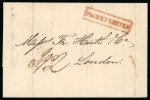 Stamp of Danish West Indies 1842-67, group of four covers incl. 1862 "PAID / AT / ST. THOMAS" crown circle hs